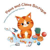 Paws and Claws Boutique Webpage vector