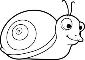 Coloring book for children. Snail on a white background. vector