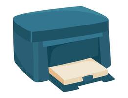 Paper printer in flat design. Office or home device for print and copying. illustration isolated. vector