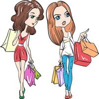 fashion cute girls vector