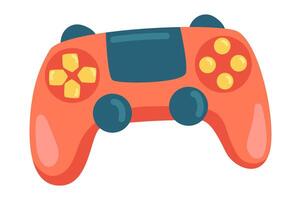 Gamepad in flat design. Joystick or controller gadget for gaming. illustration isolated. vector