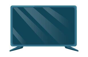Monitor in flat design. Widescreen television display or computer screen. illustration isolated. vector