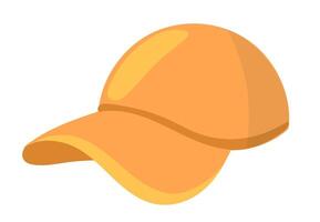 Summer baseball cap in flat design. Casual sport head accessory model. illustration isolated. vector