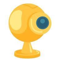 Web camera in flat design. Online webcam for computer, surveillance. illustration isolated. vector