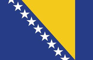 National Flag of Bosnia and Herzegovina. Bosnia and Herzegovina Flag. vector