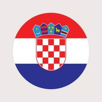 National Flag of Croatia. Croatia Flag. Croatia Round flag. vector