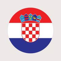 nacional bandera de Croacia. Croacia bandera. Croacia redondo bandera. vector