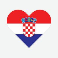 nacional bandera de Croacia. Croacia bandera. Croacia corazón bandera. vector