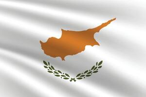 National Flag of Cyprus. Cyprus Flag. Waving Cyprus flag. vector