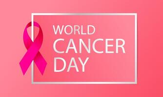 World cancer day design in pink vector