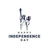 unido estados independencia día, 4to de julio americano libertad, adecuado para antecedentes, camisetas, ropa, carteles, pancartas y otros vector