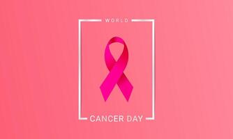 World cancer day design in pink vector