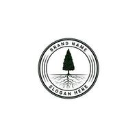 pine tree logo, this logo is inspired by pine trees in the forest vector