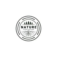 pine tree logo, this logo is inspired by pine trees in the forest vector