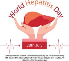 World hepatitis day Banner vector