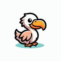 Cute cartoon Baby Dodo Bird illustration vector