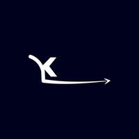 Letter K shopping logo vector