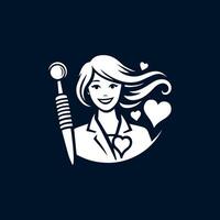 Dental hygienists assistant concept, Registered nurse technicians design vector