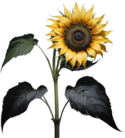 A sunflower in full bloom. AI-Generated. png