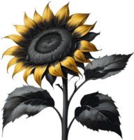 A sunflower in full bloom. AI-Generated. png