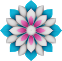 geometrico fioritura. un' vivace fiore costruito a partire dal sovrapposizione geometrico forme. ai-generato. png