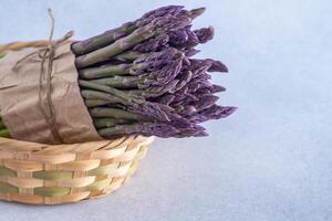 Bunch of Pacific Purple asparagus photo