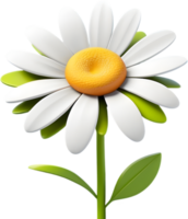 förtjusande tecknad serie daisy i full blomma. ai-genererad. png