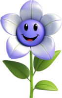 Cute bellflower with a happy face. Ai-generated. png