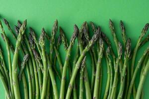 Bunch of green asparagus photo