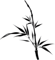 A black bamboo stalk. AI-Generated. png