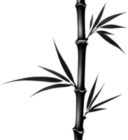 A black bamboo stalk. AI-Generated. png