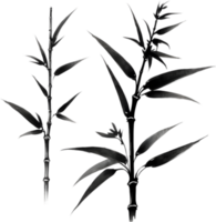 A black bamboo stalk. AI-Generated. png