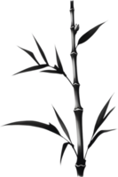 A black bamboo stalk. AI-Generated. png