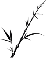 A black bamboo stalk. AI-Generated. png