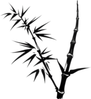 A black bamboo stalk. AI-Generated. png