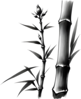 A black bamboo stalk. AI-Generated. png