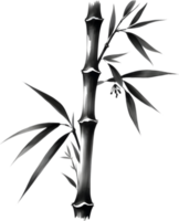 A black bamboo stalk. AI-Generated. png