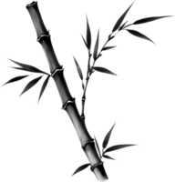 A black bamboo stalk. AI-Generated. png