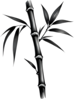 A black bamboo stalk. AI-Generated. png