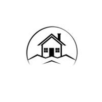 Collection of Simple House Logo Designs Isolated png