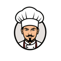 Collection of Culinary Chef Cook Head Logo Designs Isolated png