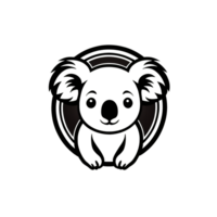 collection de Facile koala logo dessins isolé png