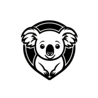 Sammlung von einfach Koala Logo Designs isoliert png