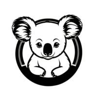 samling av enkel koala logotyp mönster isolerat png