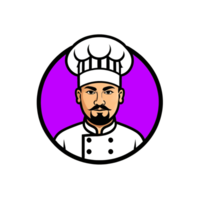 samling av kulinariska kock laga mat huvud logotyp mönster isolerat png