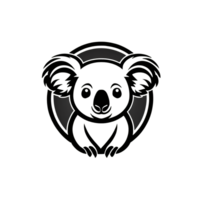 collection de Facile koala logo dessins isolé png