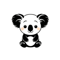 verzameling van gemakkelijk koala logo ontwerpen geïsoleerd png