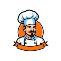 Collection of Culinary Chef Cook Head Logo Designs Isolated png