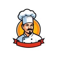 collection de culinaire chef cuisinier tête logo dessins isolé png