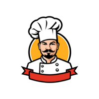 coleção do culinária chefe de cozinha cozinhar cabeça logotipo desenhos isolado png